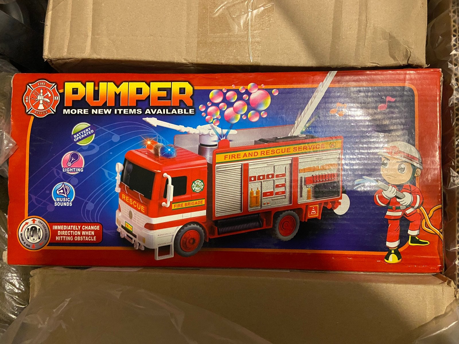 Splinternieuwe brandweer wagen bellenblaas machine, Ophalen of Verzenden, Zo goed als nieuw