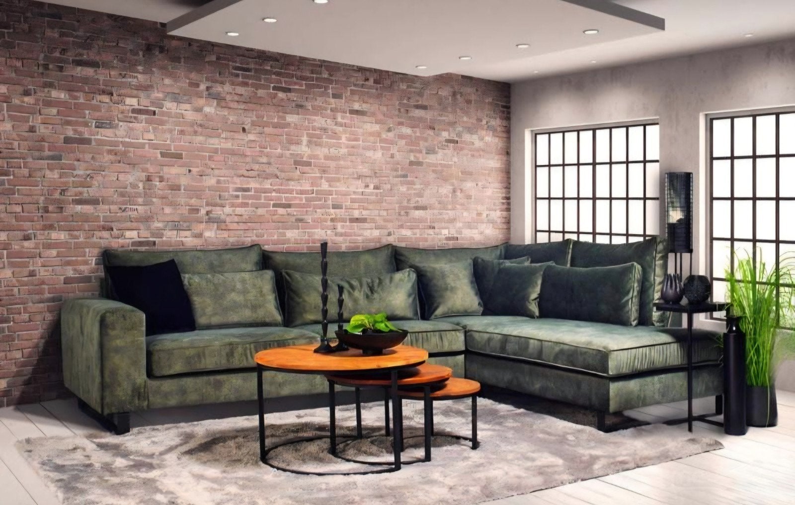Moderne hoekbank met chaise longue - Zo goed als nieuw, Ophalen, Zo goed als nieuw, Stof, Modern, Eigentijds