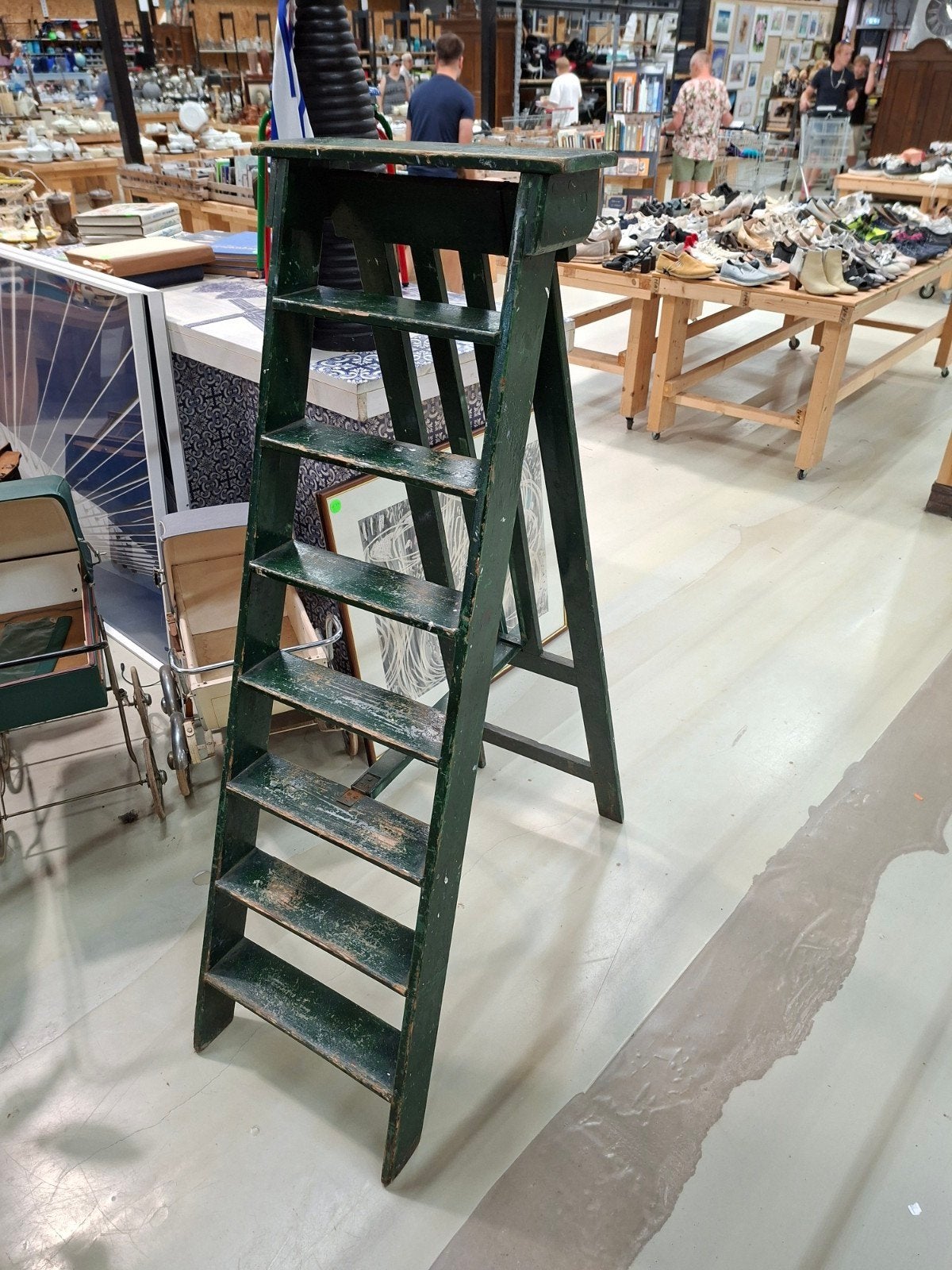 Retro houten trap - Vintage decoratie of functioneel, Ophalen, Gebruikt, Trap, Onbekend
