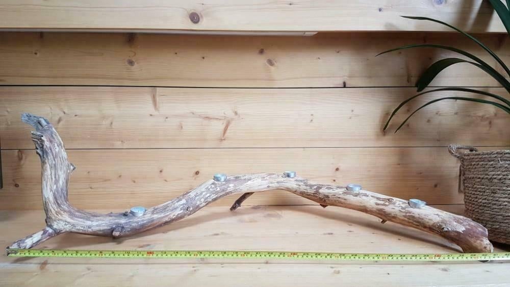 Houten kandelaar / boomstam / waxinelichthouder / tak, Gebruikt, 25 tot 50 cm, Ophalen of Verzenden, Kandelaar