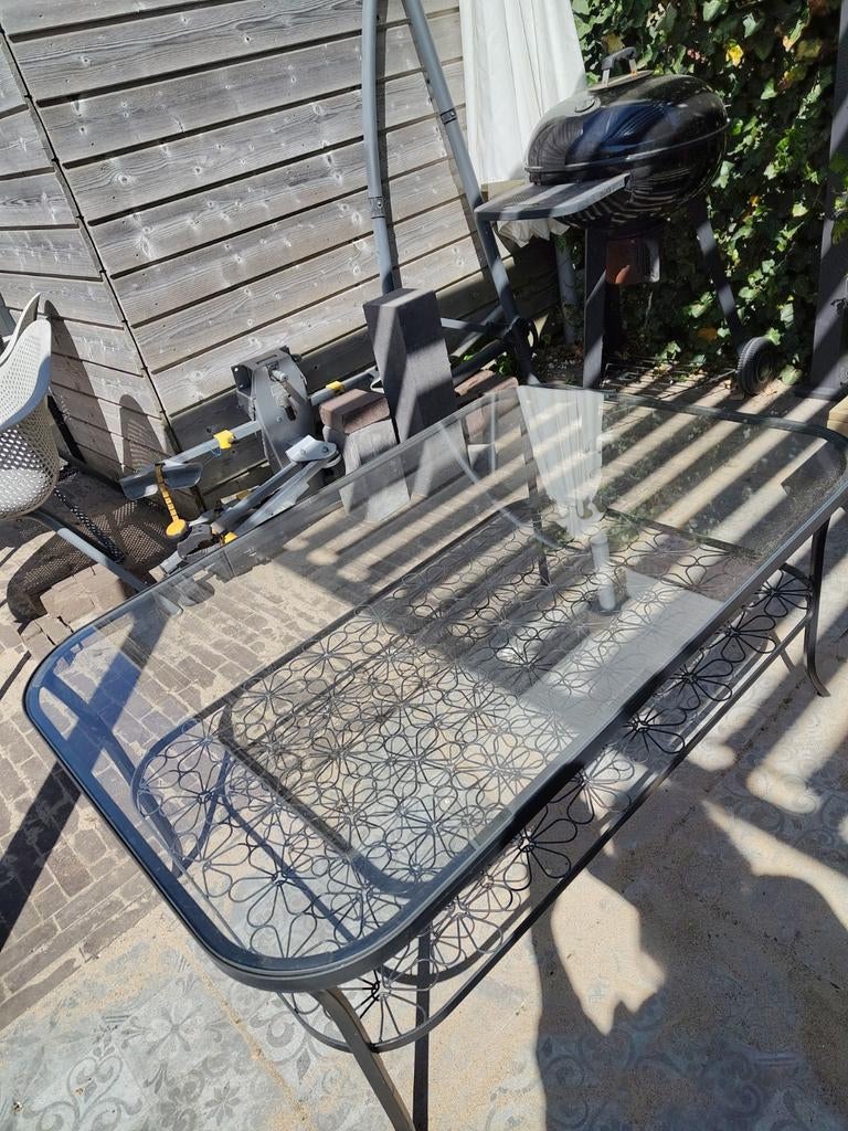 Tuintafel 120x80, Ophalen, Gebruikt, Aluminium