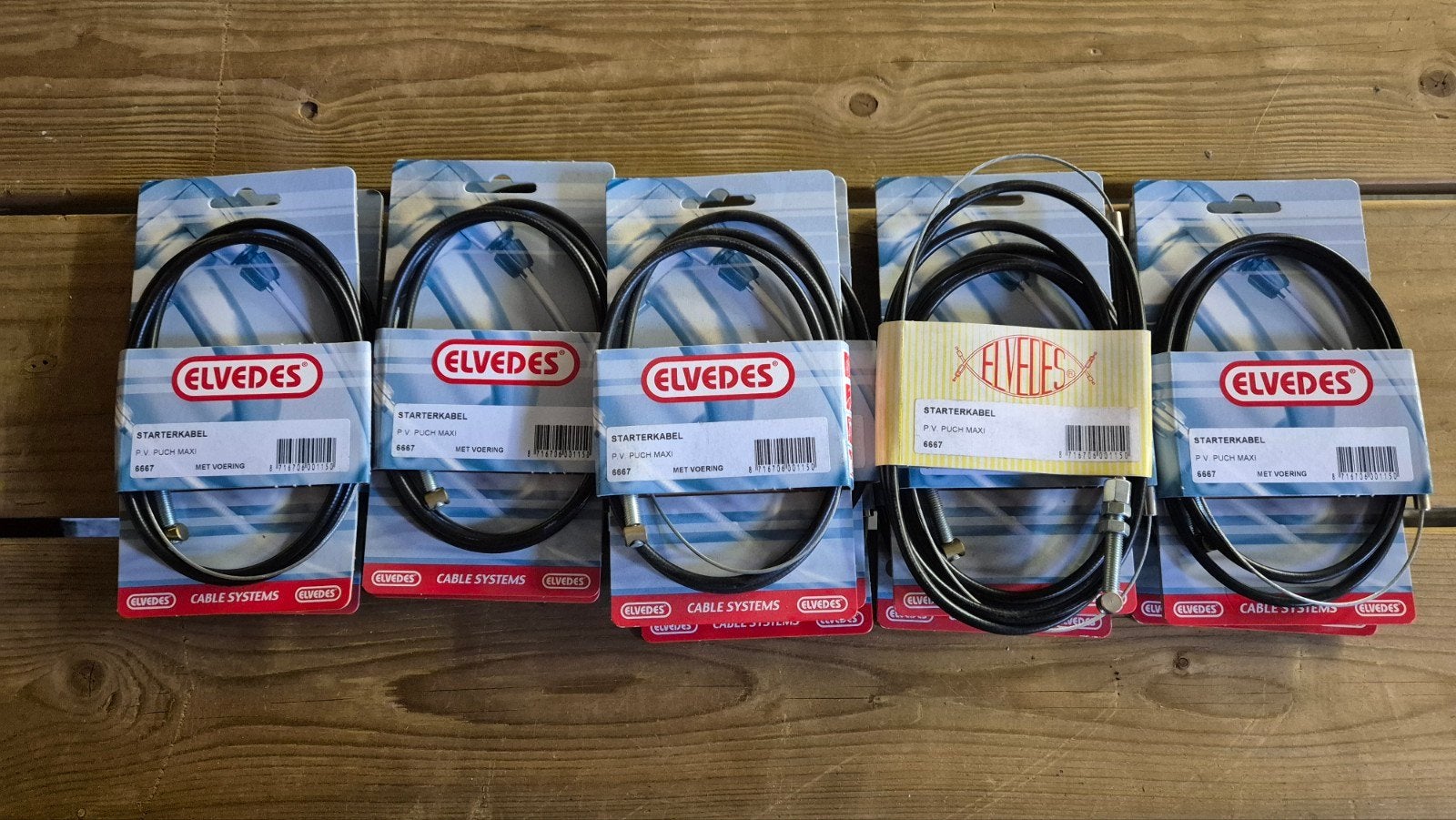 Elvedes Kabels Puch Maxi: Starter(12x) & Voorrem(4x) kabel, Elvedes, Overige typen, Nieuw, Ophalen of Verzenden
