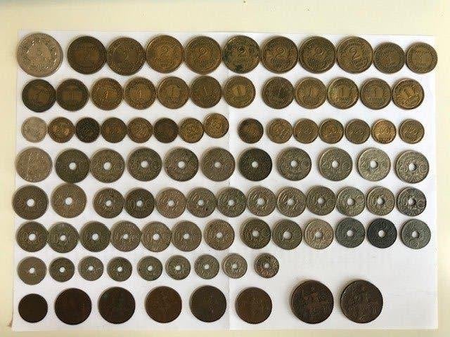 Frankrijk, 238 munten, 1855-2000, ook per stuk te koop, Ophalen of Verzenden, Frankrijk, Losse munt