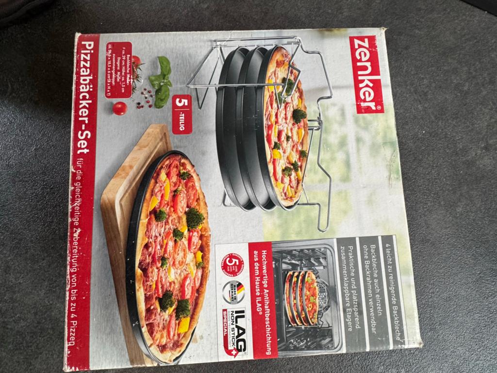 Zenker Pizzabakker-Set - 5-delig voor 4 pizza's, Ophalen of Verzenden, Nieuw, Overige merken, Pizzaoven