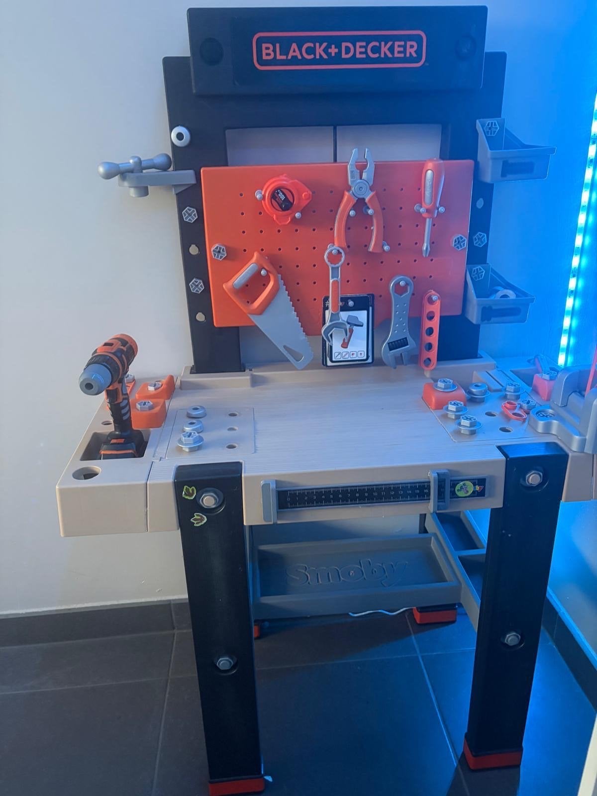 Black+Decker Smoby Werkbank voor Kinderen, Ophalen of Verzenden, Zo goed als nieuw, Knutselen