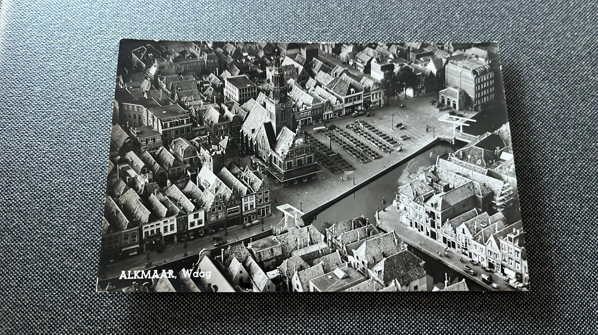 Alkmaar Luchtfoto panorama, Ophalen of Verzenden, 1940 tot 1960, Gelopen, Noord-Holland