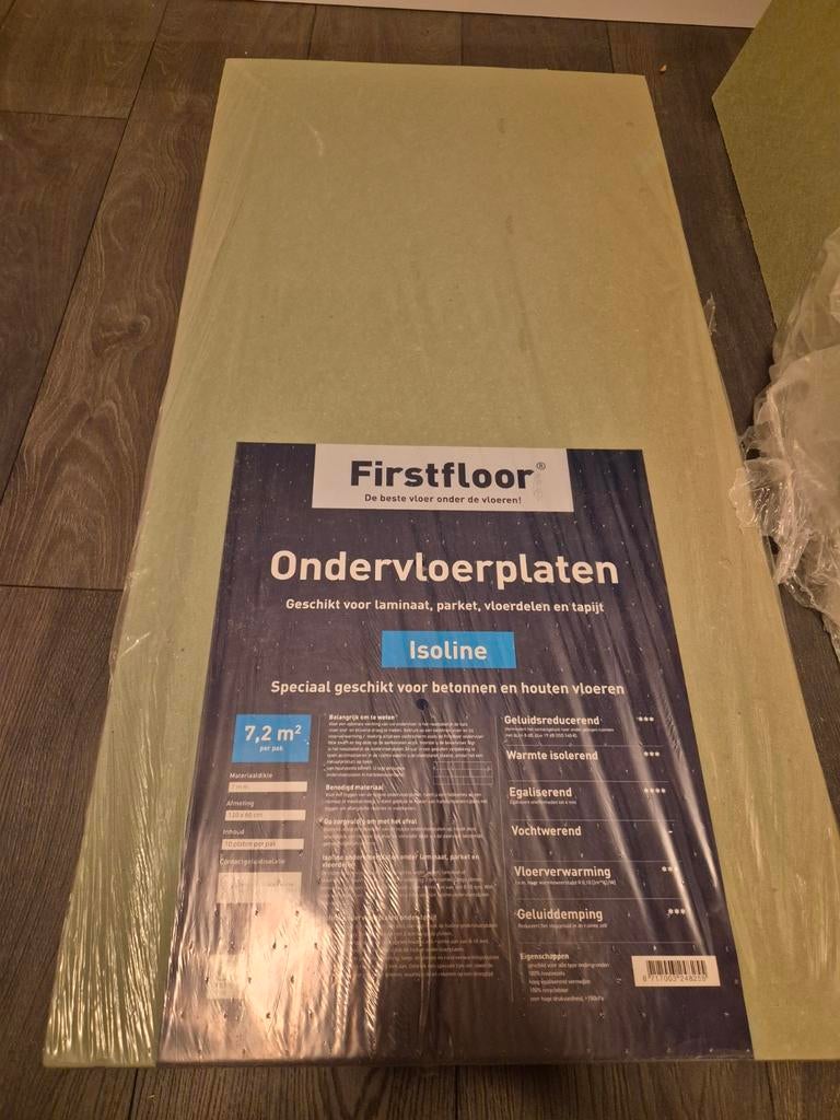 Firstfloor Isoline Ondervloerplaten - 7,2 + 3,6 m2, Ophalen, Overige materialen, 30 cm of meer, 50 tot 150 cm
