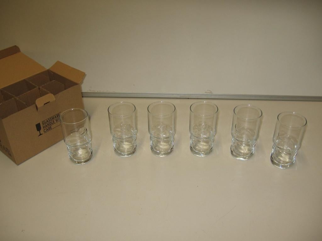 Pepsi glazen 6x, Ophalen of Verzenden, Zo goed als nieuw, Frisdrankglas