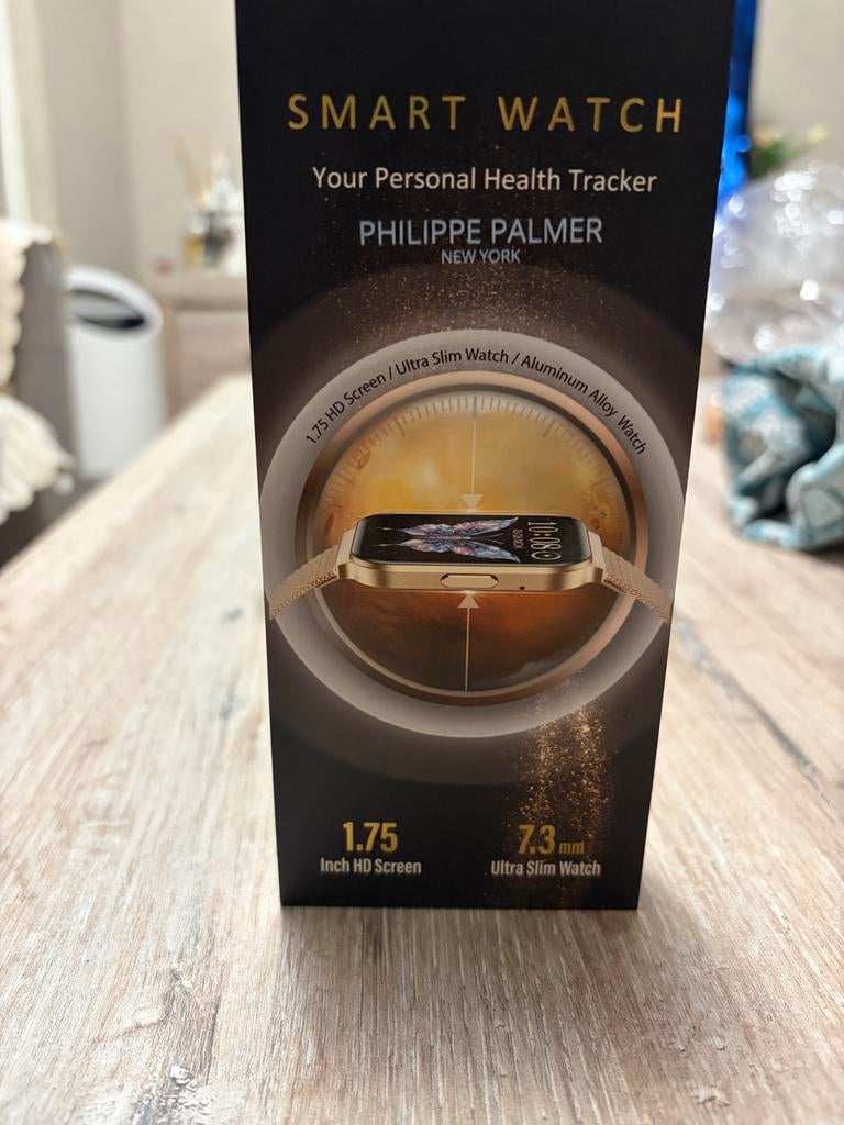 Philippe Palmer Smartwatch - Goudkleurig, Nieuw, Ophalen of Verzenden, Hartslag, Nieuw, Geel