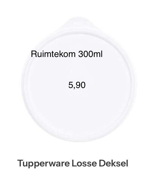 Tupperware splinternieuwe deksel voor Ruimtekom 300ml, Wit, Overige typen, Nieuw, Ophalen of Verzenden