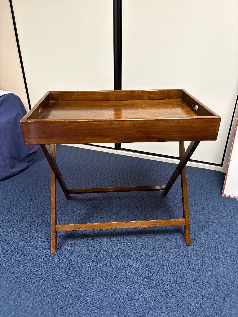 Houten sidetable (80cm hoog) - blad 85 x 55 cm, Ophalen, 50 tot 100 cm, Eikenhout, Zo goed als nieuw