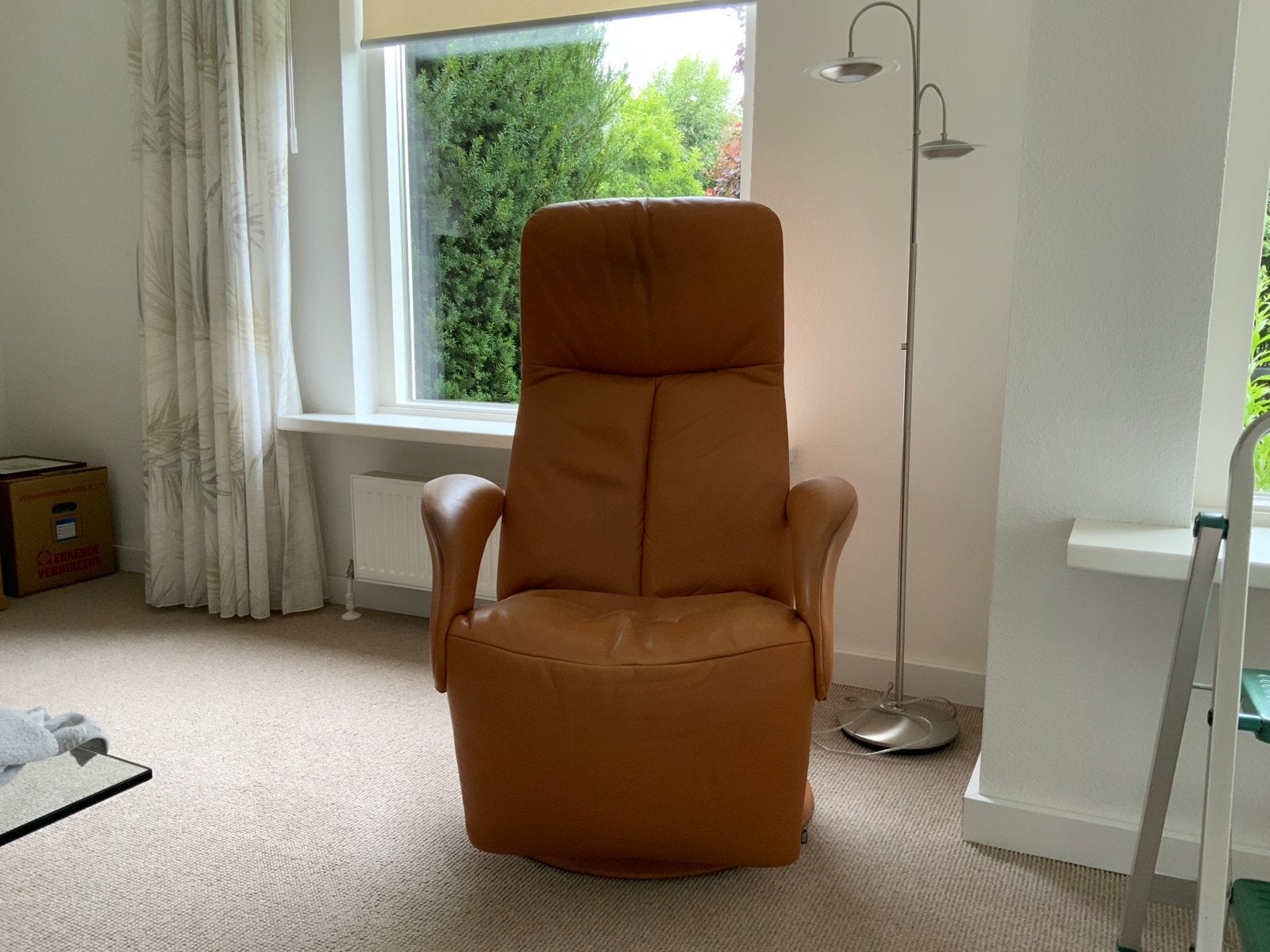 Jori Symphony Medium relaxfauteuil - Cognac leer, Huis en Inrichting, Fauteuils, Ophalen, Gebruikt, Leer, 75 tot 100 cm
