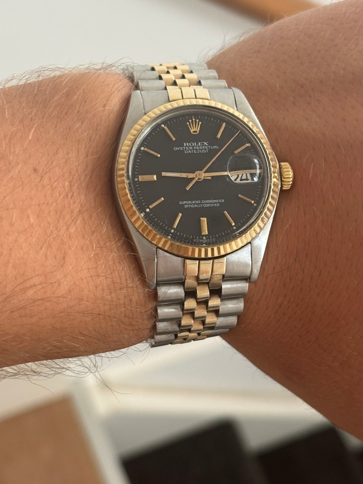 Rolex pie pan 16014 zgan 18 karaat goud, Rolex, Polshorloge, Ophalen of Verzenden, Zo goed als nieuw