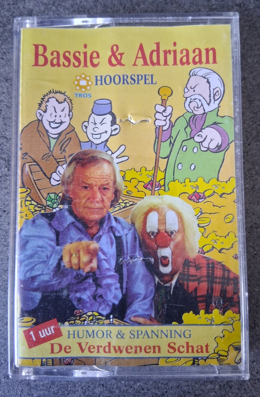 Bassie & Adriaan hoorspel cassettebandje: De verdwenen stad, Cd's en Dvd's, Ophalen of Verzenden, Gebruikt, Kinderen en Jeugd