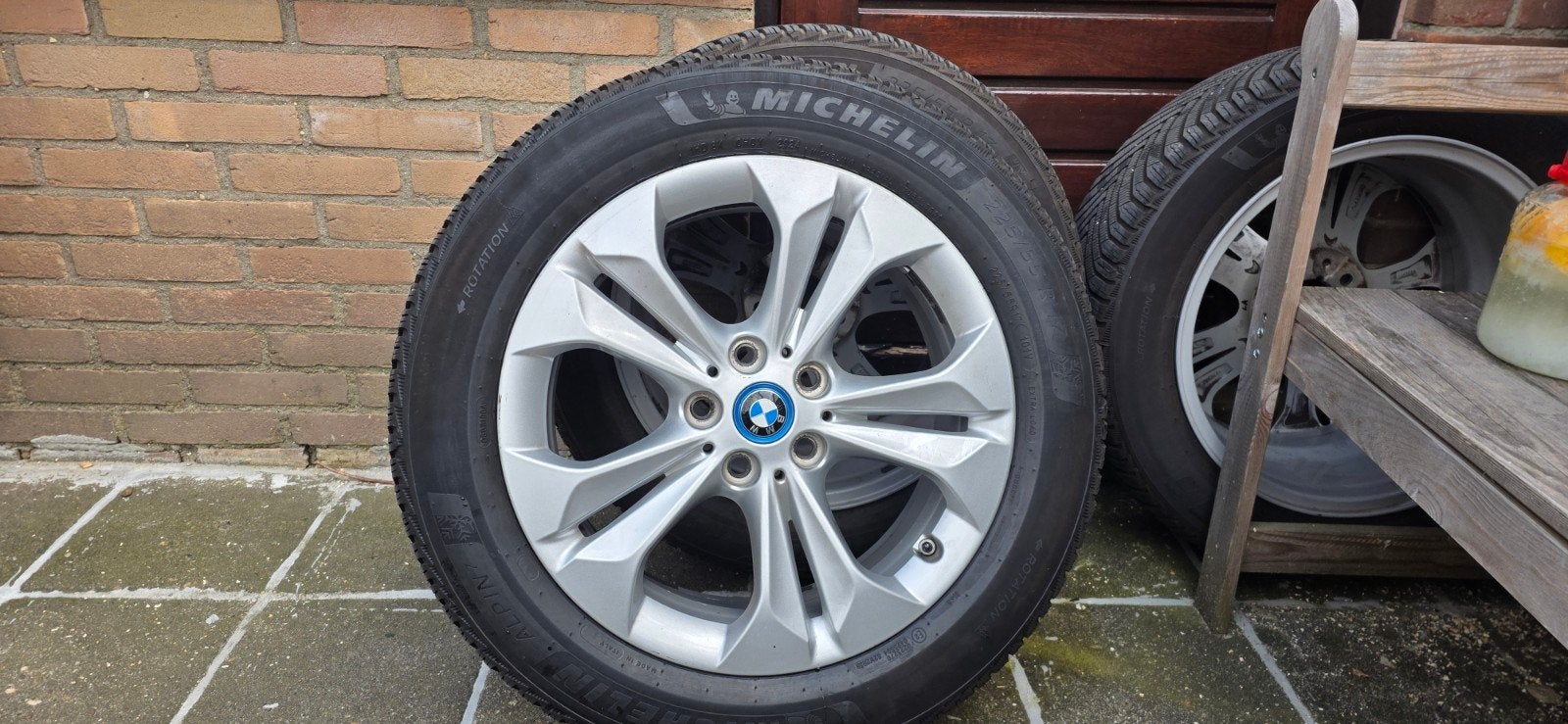 Michelin winter Banden en Velgen 225/55 R17, Ophalen, Gebruikt, Banden en Velgen, 17 inch