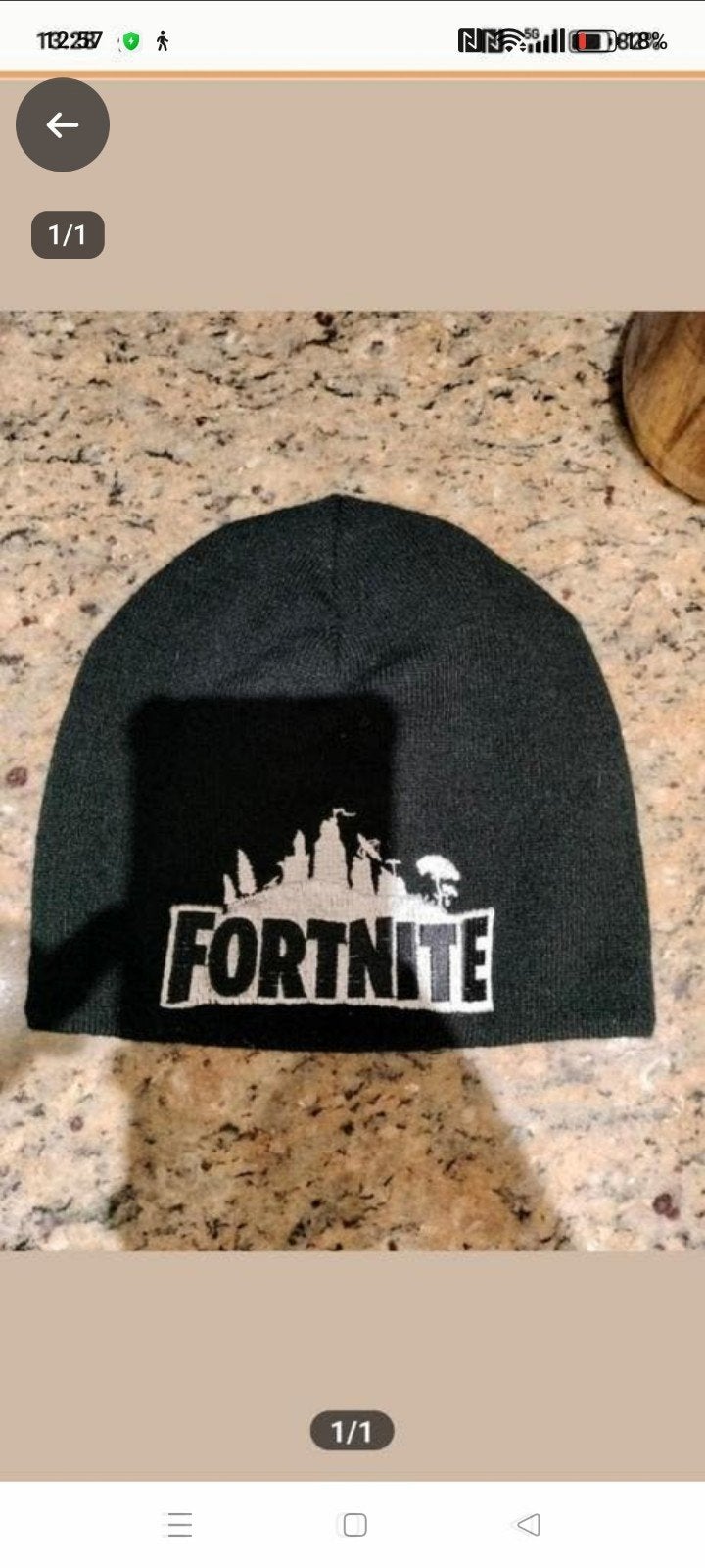 Fortnite Muts Zwart, Kinderen en Baby's, Babykleding | Mutsen, Sjaals en Wanten, Ophalen of Verzenden, Zo goed als nieuw, Jongetje of Meisje