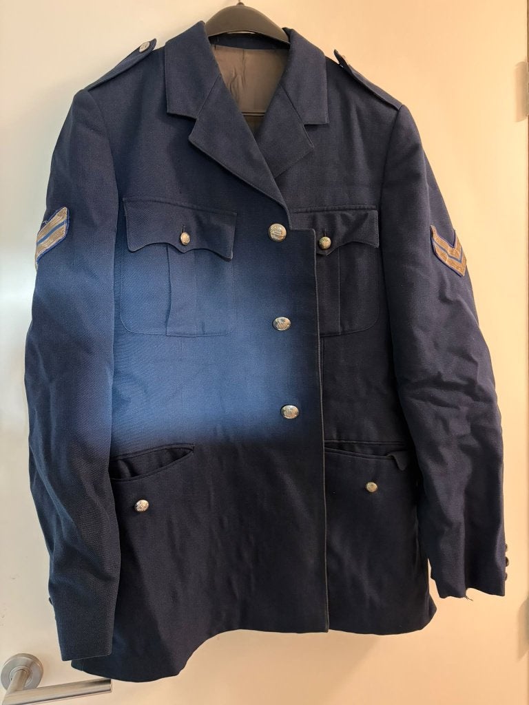 vintage militair uniform jas marine 1972, Verzamelen, Ophalen, Marine, Nederland, Kleding of Schoenen