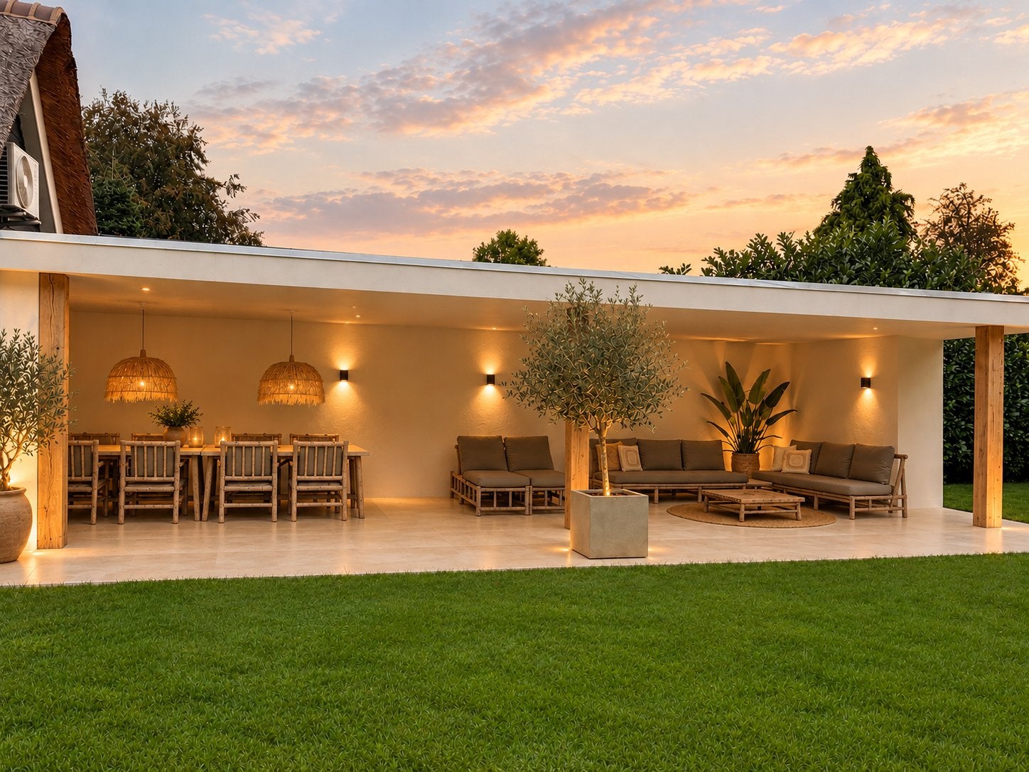 Complete luxe Apple Bee loungeset/eethoek en lounge bedden., Tuin en Terras, Ophalen, Meer dan 8 zitplaatsen, Zo goed als nieuw