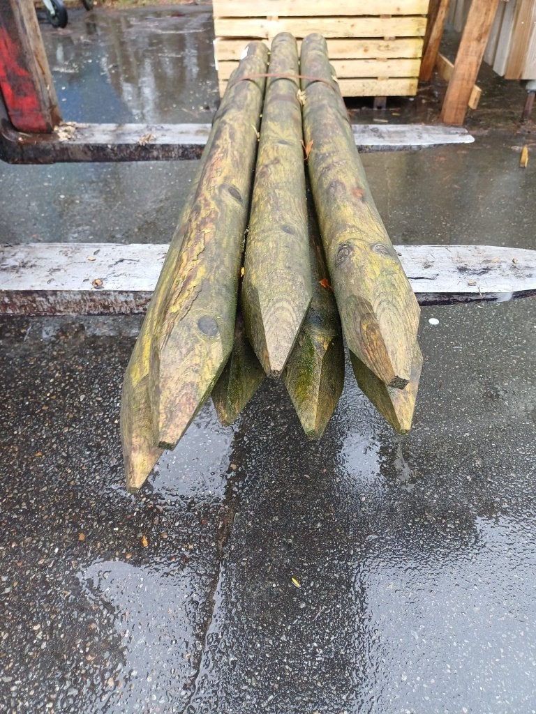 palen onbehandeld, gefreesd, punt en kruin 150cm Ø8 nr. 661, Ophalen, Zo goed als nieuw, Minder dan 180 cm, Palen