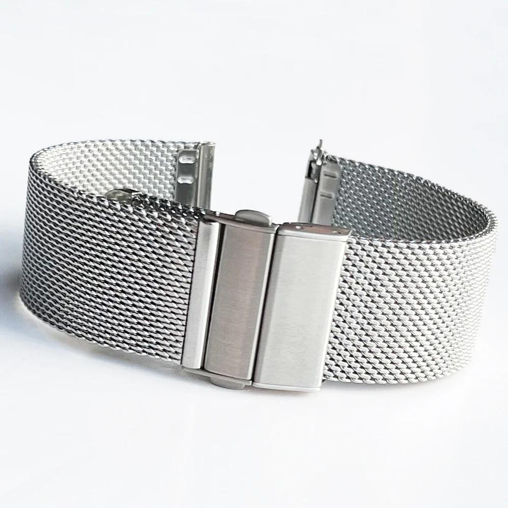 Milanese stalen horlogeband bandje 16mm 18mm 20mm 22mm 24mm, Verzenden, Nieuw