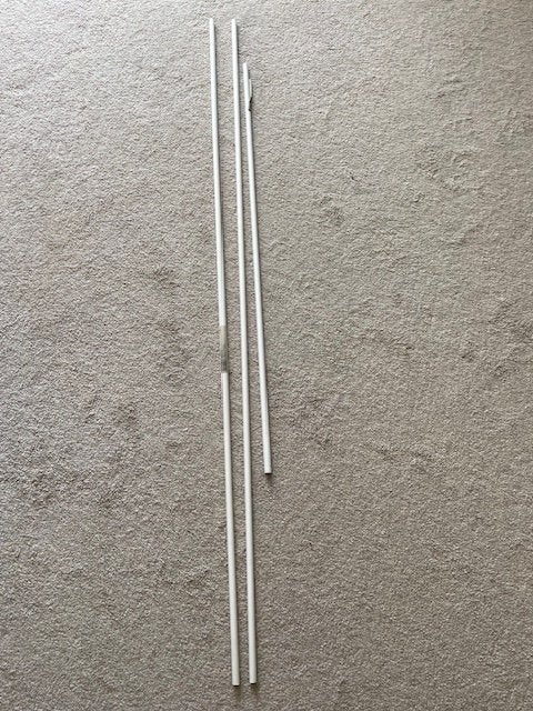 4 mtr Aluminium GordijnRoede wit 12,7 mm , Huis en Inrichting, Ophalen, Zo goed als nieuw, Wit, Overige typen