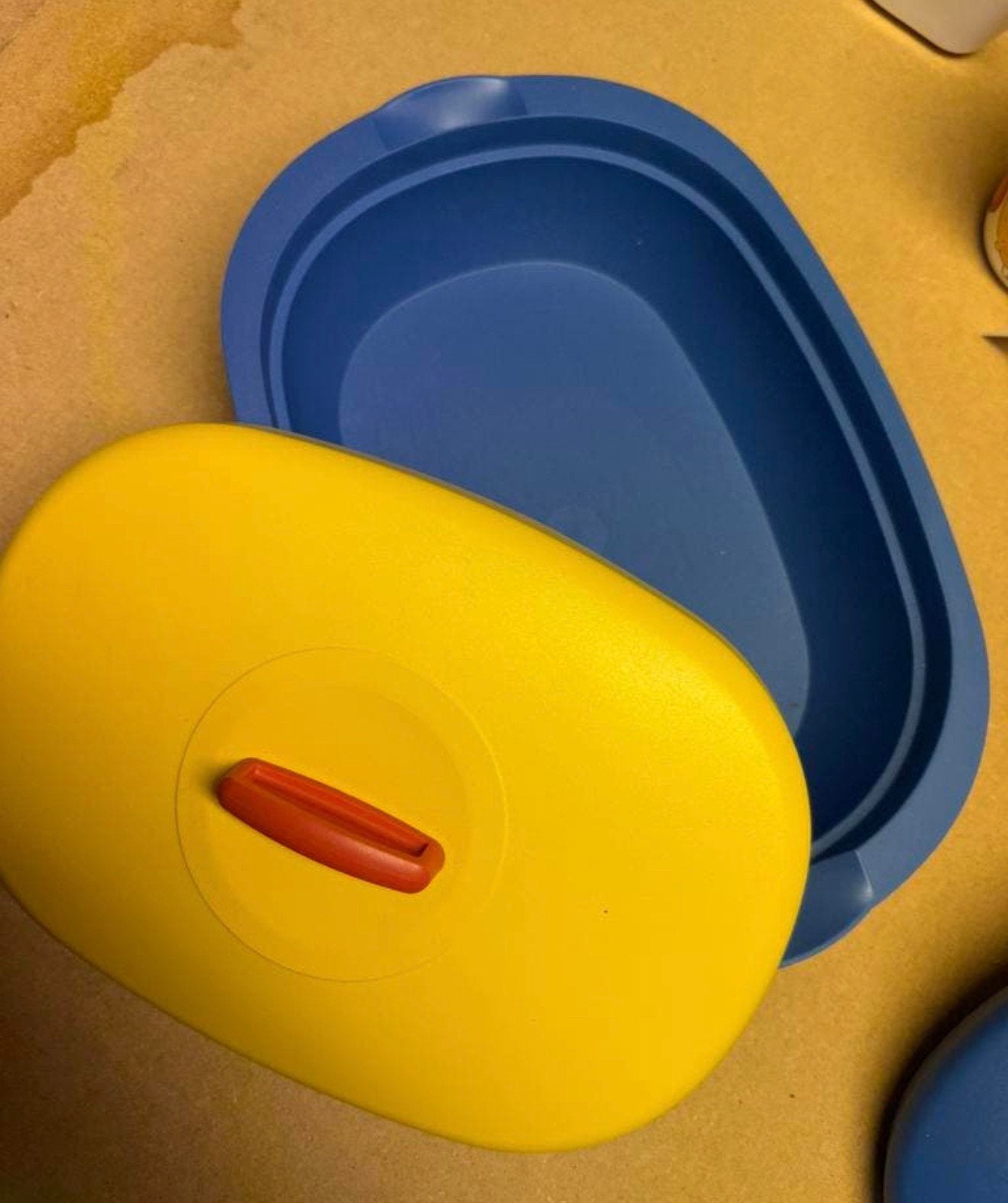 Tupperware serveerschaal, Huis en Inrichting, Keuken | Tupperware, Ophalen of Verzenden, Gebruikt, Blauw, Schaal