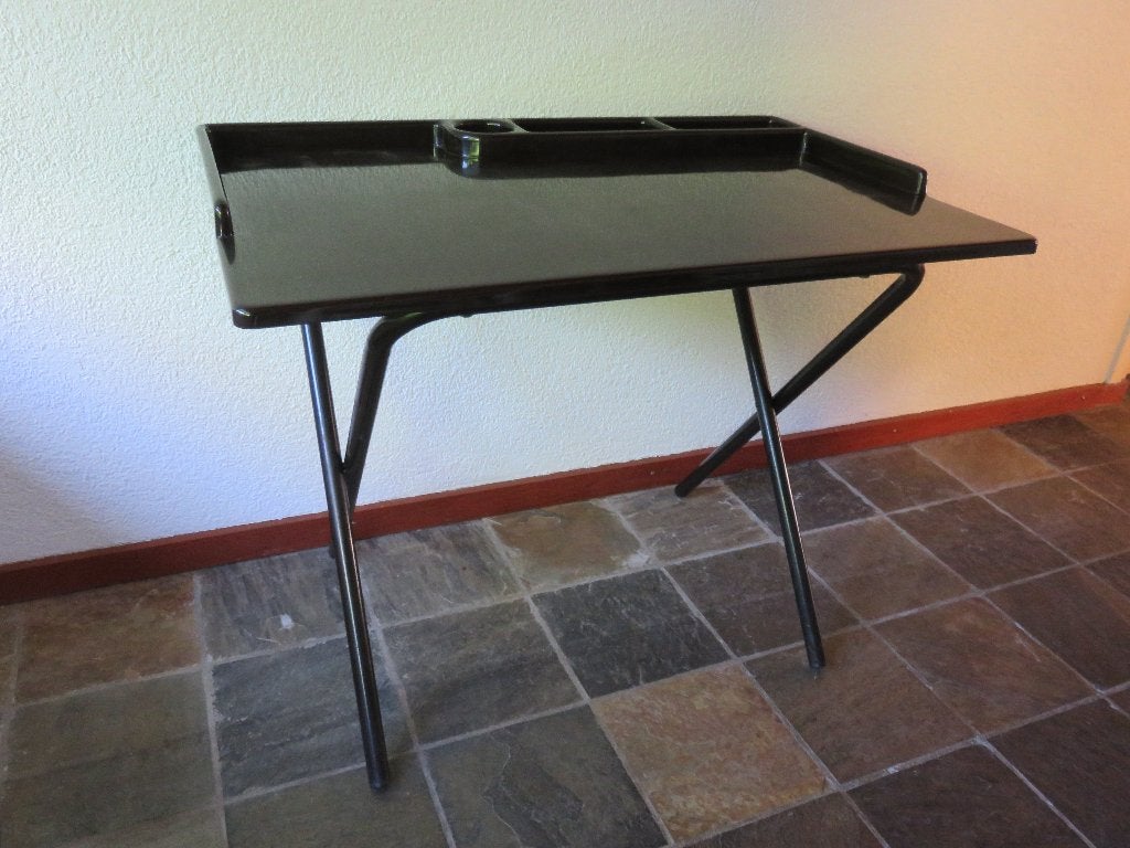 Vintage Flair donkerbruin bureau schrijftafel met vakjes, Ophalen, Overige typen, Gebruikt, Overige merken