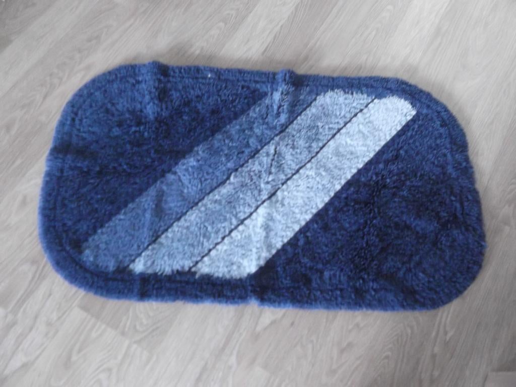 blauwe badmat, Ophalen of Verzenden, Zo goed als nieuw, Blauw
