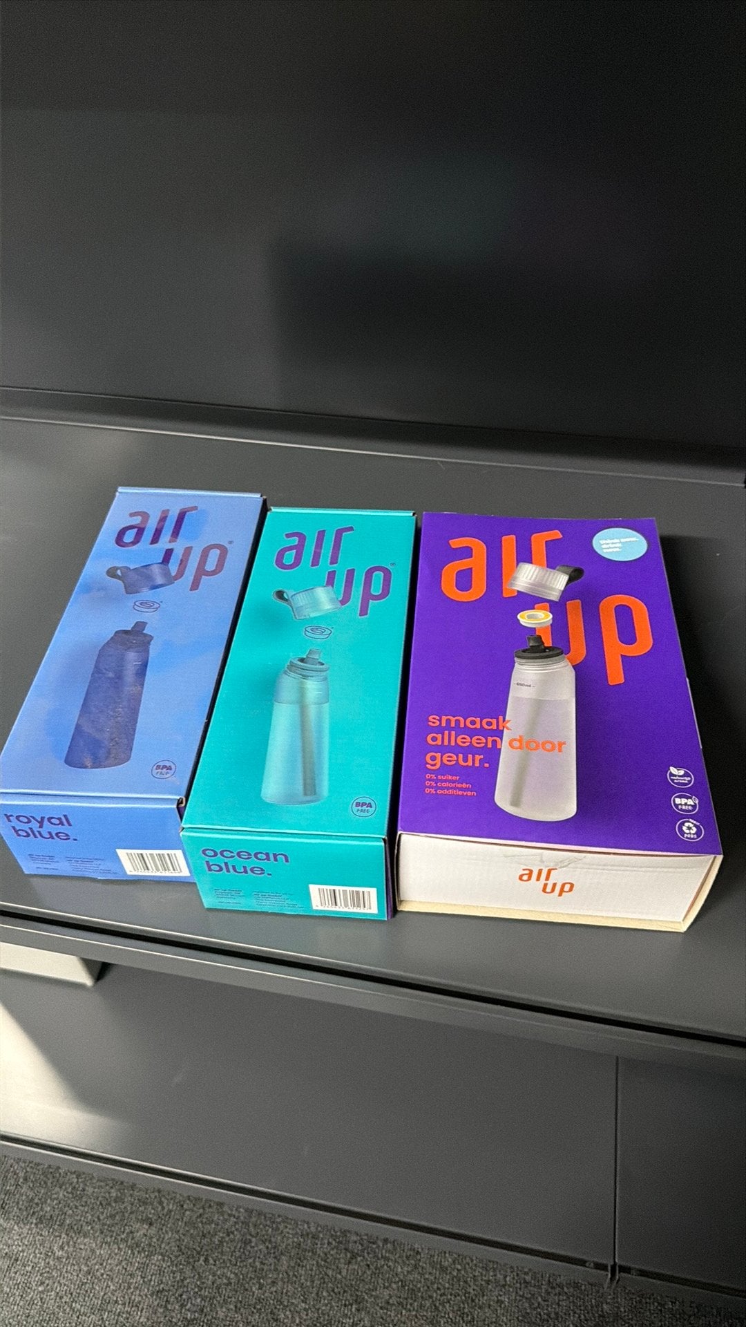Nieuw! Diverse air up flesjes blauw lichtblauw en 4x wit, Ophalen of Verzenden, Zo goed als nieuw