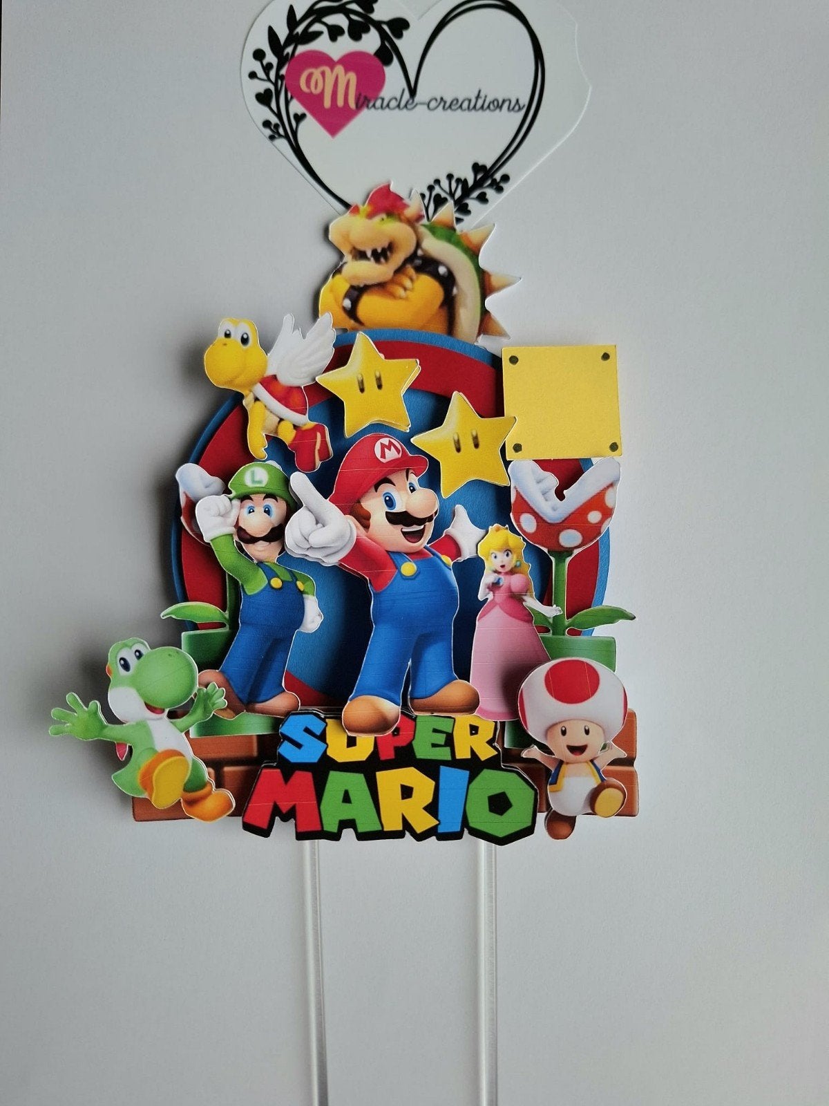 Taarttoppers/Stekers game thema 2D/3D gemaakt op bestelling, Ophalen of Verzenden, Nieuw, Taarten, Versiering