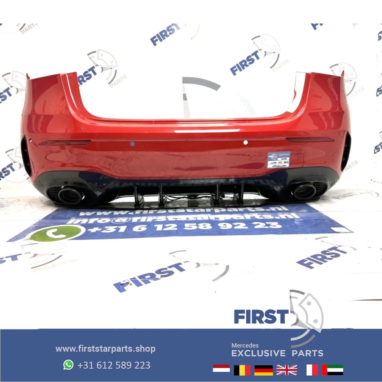 W177 A KLASSE 2021 A35 AMG AERO ACHTERBUMPER ROOD COMPLEET O, Auto-onderdelen, Carrosserie en Plaatwerk, Gebruikt, -, Ophalen of Verzenden