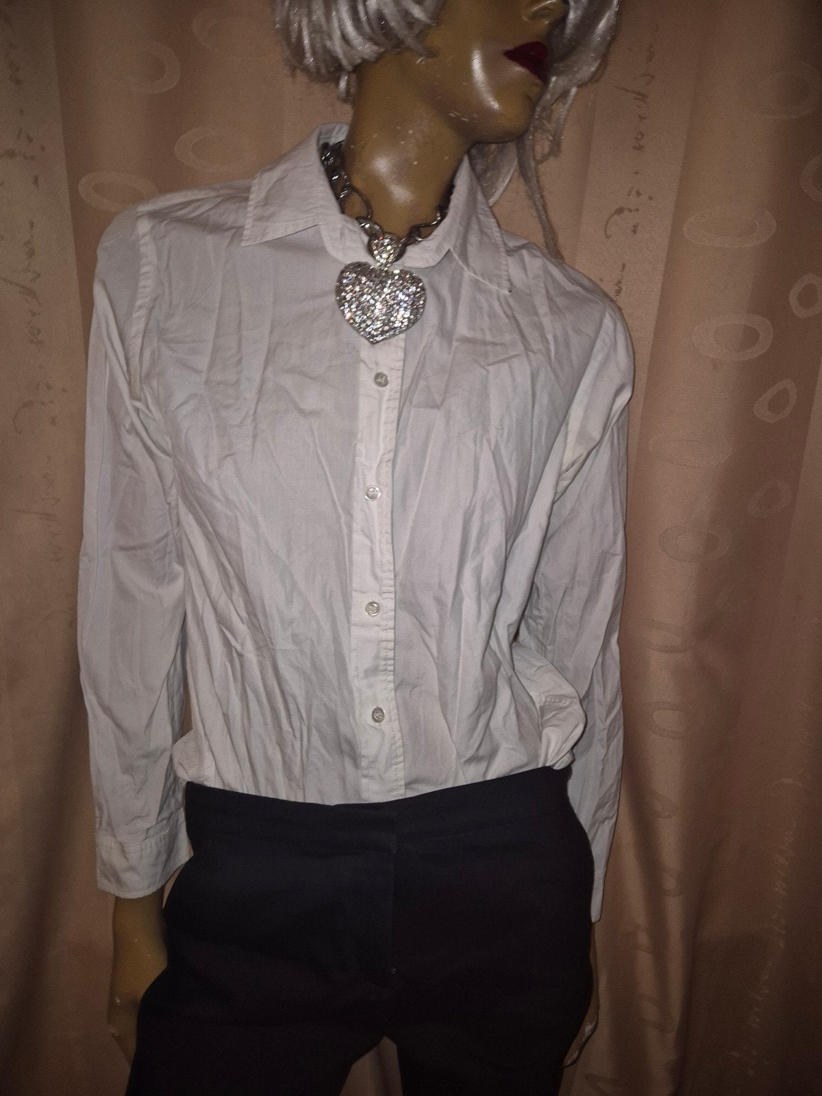 Witte blouse met lange mouwen vanilia maat 38 zgan, Maat 38/40 (M), Vanilia, Wit, Ophalen of Verzenden