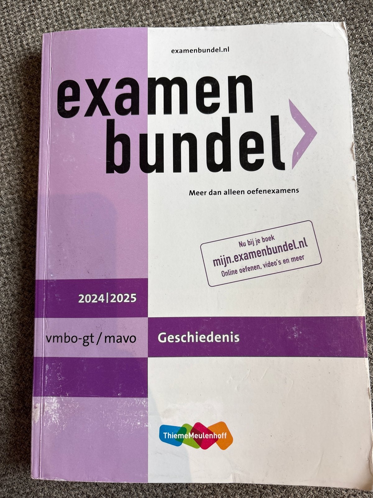 Examenbundel Geschiedenis vmbo-gt/mavo 2024/2025, Boeken, Schoolboeken, Ophalen of Verzenden, Zo goed als nieuw, VMBO, Geschiedenis