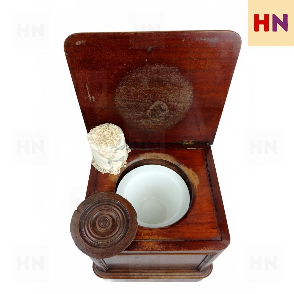 Antieke Victoriaanse Nachtspiegel / Commode / Pot, Ophalen