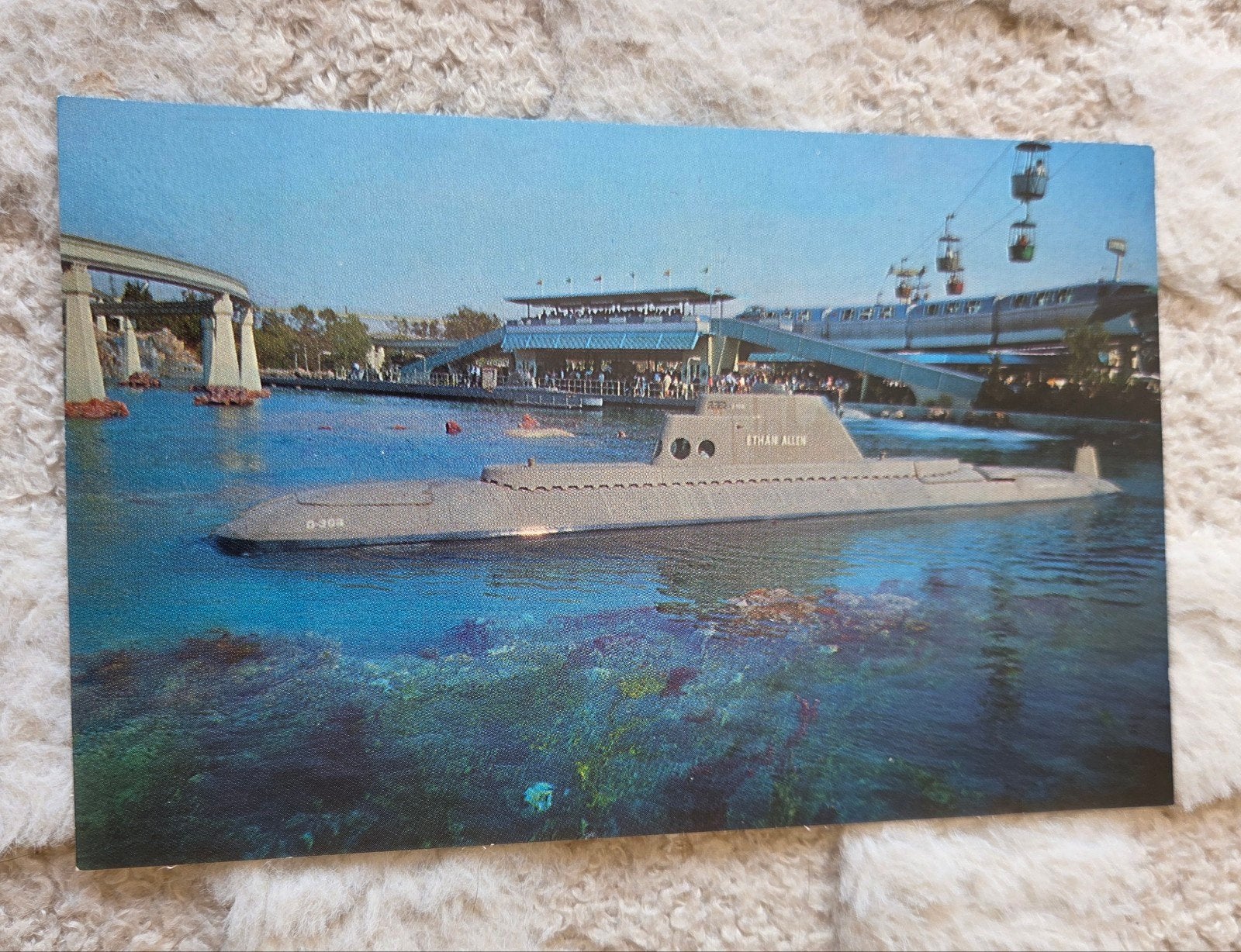 Vintage Disneyland Submarine Ride Ansichtkaart 1964, Verzenden, 1960 tot 1980, Gelopen, Buiten Europa