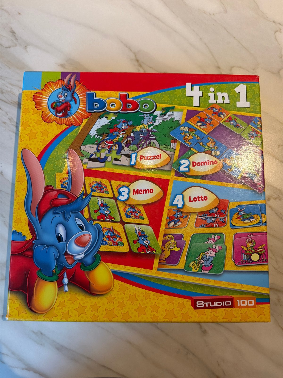 Bobo 4-in-1 Spel: Puzzel, Domino, Memo, Lotto, Kinderen en Baby's, Speelgoed | Kinderpuzzels, Ophalen of Verzenden, Meer dan 50 stukjes