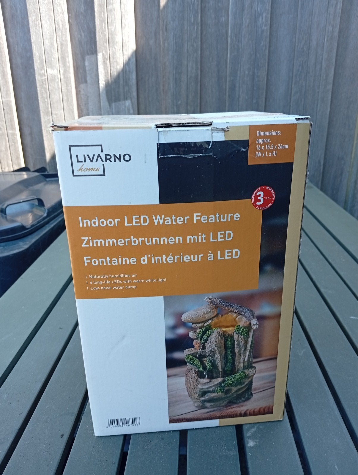 LIVARNO home Indoor LED Water Feature - Kamerfontein, Ophalen, Nieuw