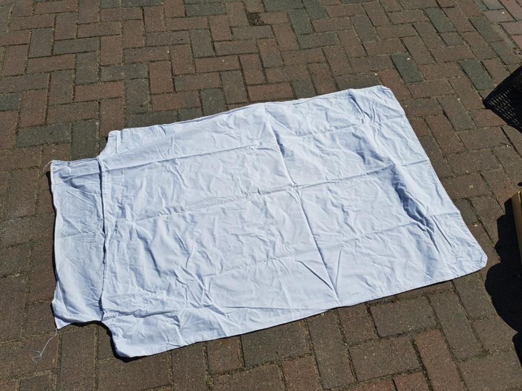 Baby dekbedovertrek lichtroze gestreept 100% katoen, Gebruikt, Meisje, Dekbedovertrek, Ophalen of Verzenden