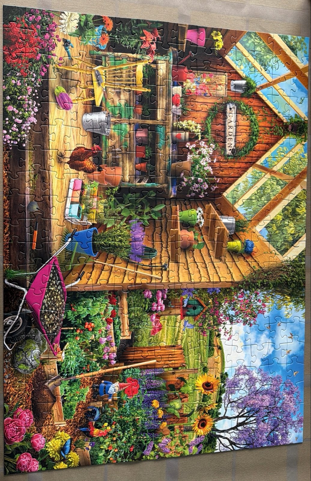 Ravensburger Legpuzzel 300 stukjes - Tuinhuisje, Ophalen of Verzenden, Minder dan 500 stukjes, Zo goed als nieuw, Legpuzzel