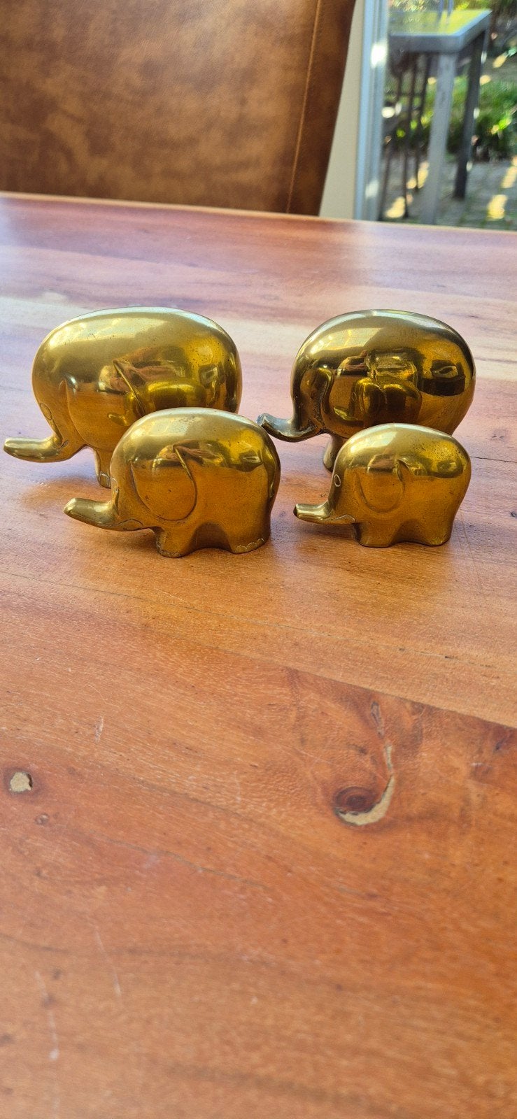Set van 4 messing olifanten beeldjes, Antiek en Kunst, Ophalen of Verzenden