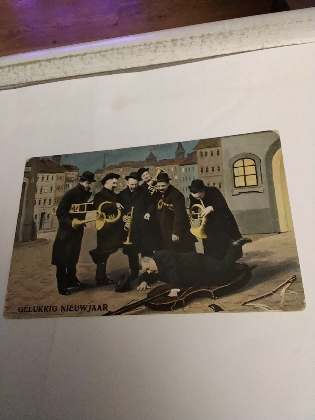 Oude ansichtkaart: Gelukkig Nieuwjaar,  1915, Ophalen of Verzenden, Voor 1920, Gelopen