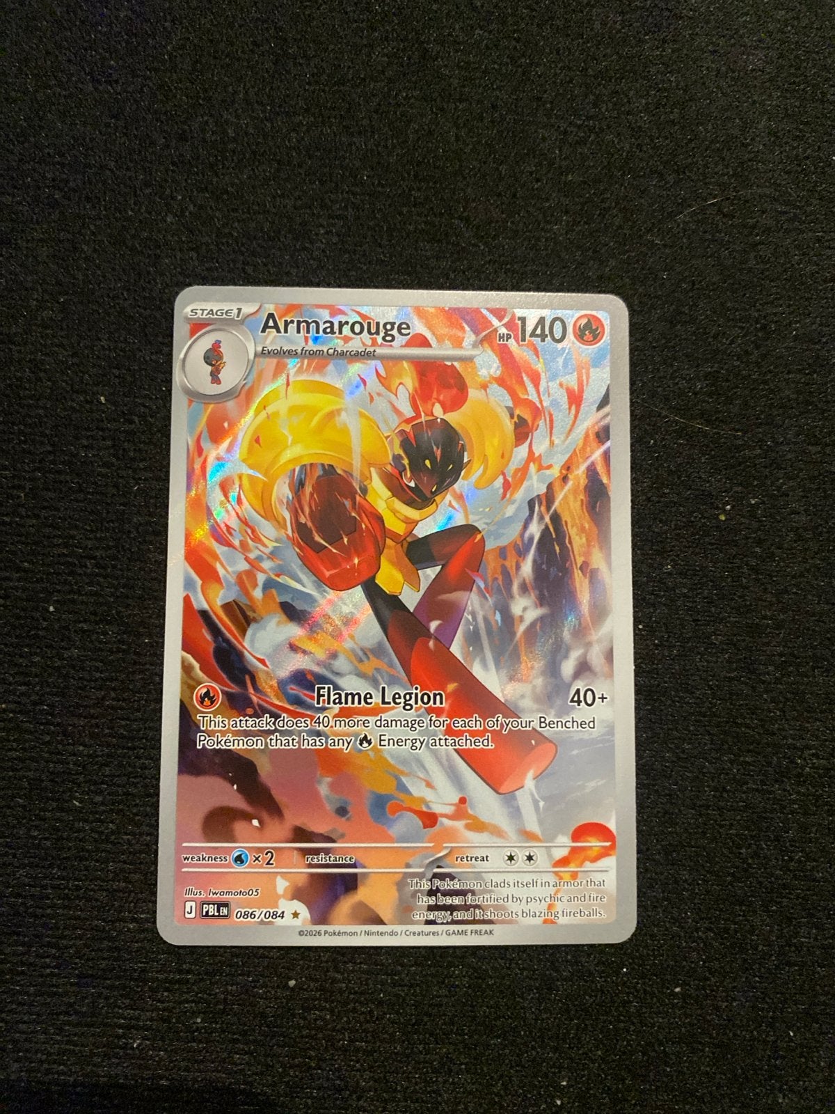 Armarouge 086/084 - Scarlet & Violet Pokémon Kaart, Ophalen, Zo goed als nieuw, Losse kaart, Foil