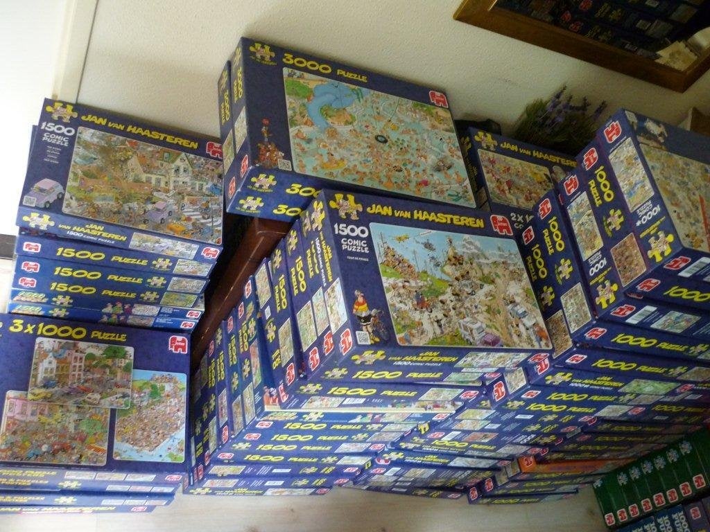 Waanzinnig veel Jan van Haasteren puzzels 500 t/m 3000 st., Ophalen of Verzenden, 500 t/m 1500 stukjes, Zo goed als nieuw, Legpuzzel