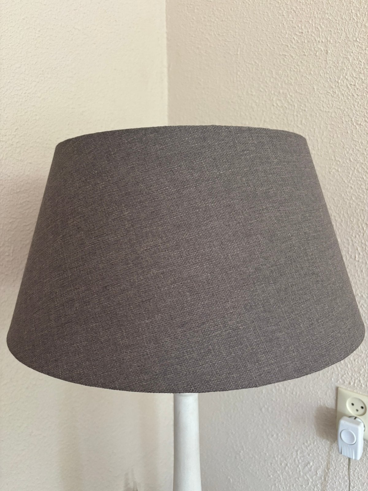 Mooie lampenkap grijs/beige, Ophalen, Zo goed als nieuw, Grijs, Rond