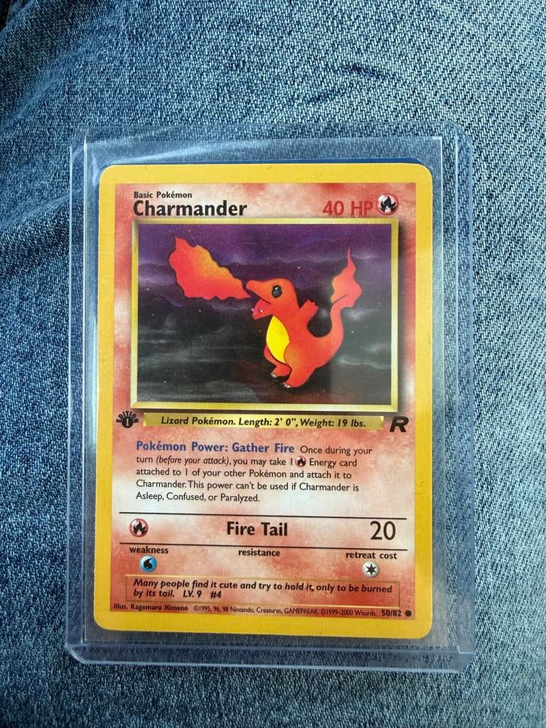 Pokémon Charmander kaart 50/82, Ophalen of Verzenden, Gebruikt, Losse kaart