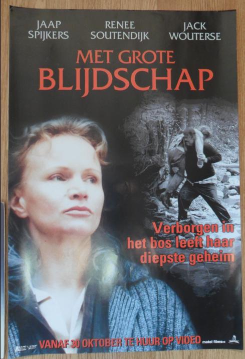 Film Poster Affiche Met grote blijdschap (2001) Soutendijk, Ophalen of Verzenden, A1 t/m A3, Film en Tv, Rechthoekig Staand