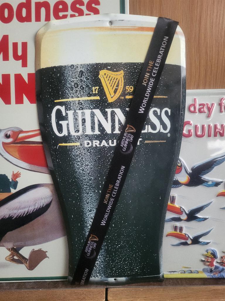 GUINNESS BEER - 293 - GUINNESS DRAUGHT / 1759, Ophalen, Nieuw, Reclamebord, Plaat of Schild, Overige merken