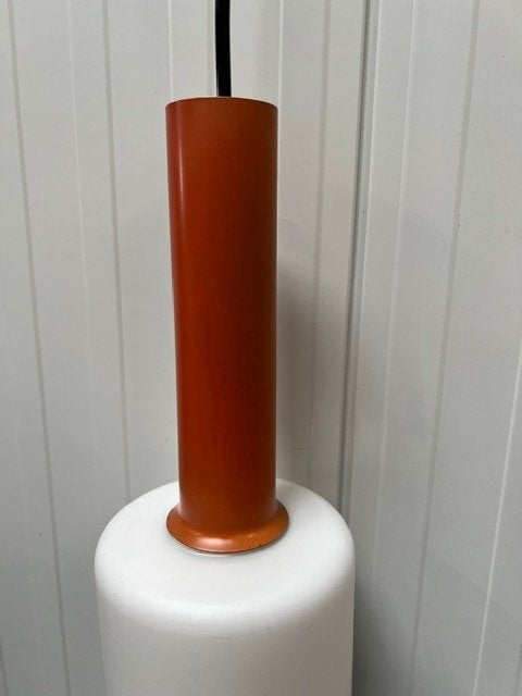 Jaren 70 hanglampen vintage lampen retro terra blauw design, Gebruikt, ., Vintage, .