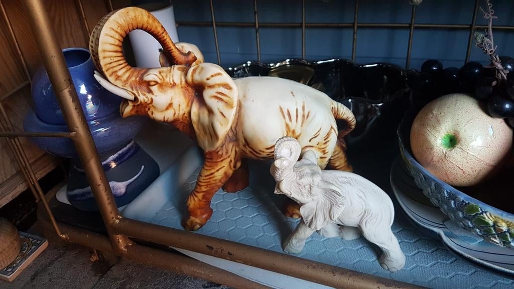 Prachtige olifant met baby. *Ivorine*, Ophalen of Verzenden, Opgezet dier