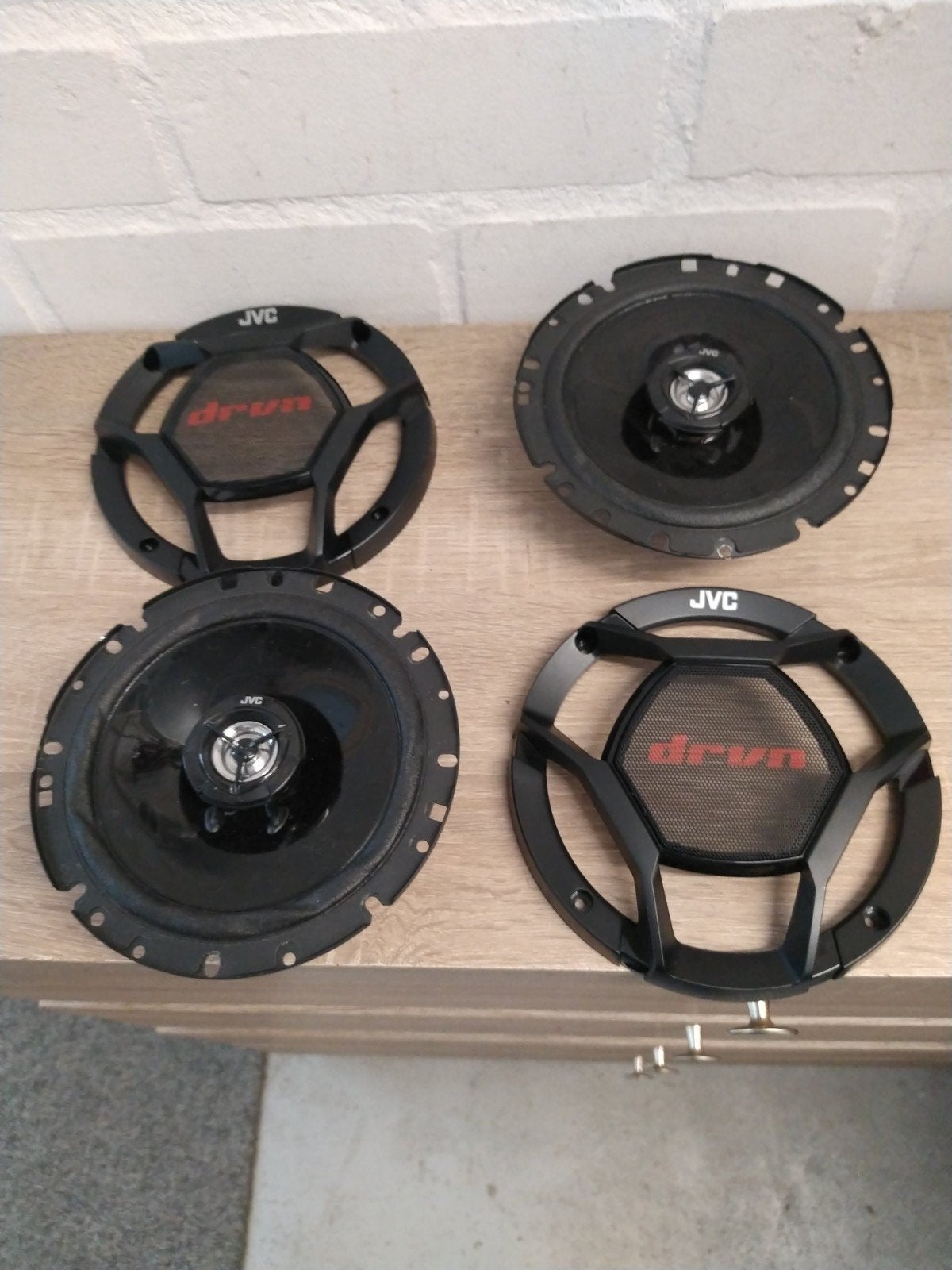 JVC CS-DR1720 2-weg coaxiale luidsprekers (300W), Auto diversen, Autospeakers, Ophalen of Verzenden, Gebruikt